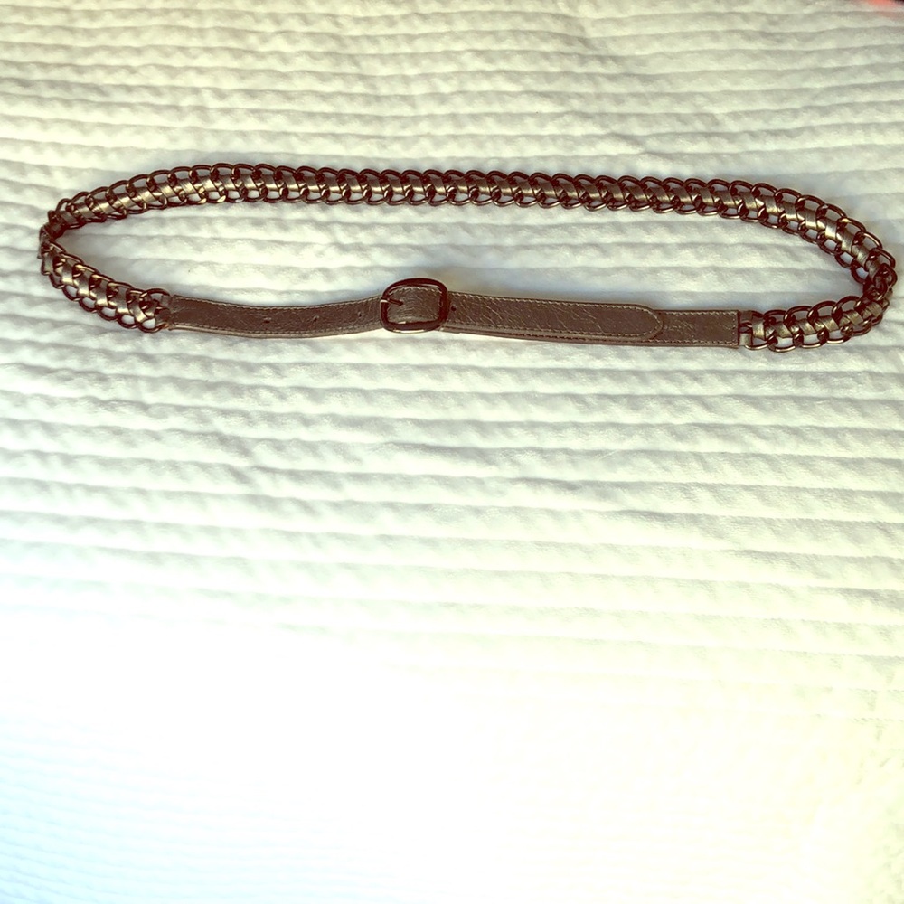 Reiss gunmetal chain link belt